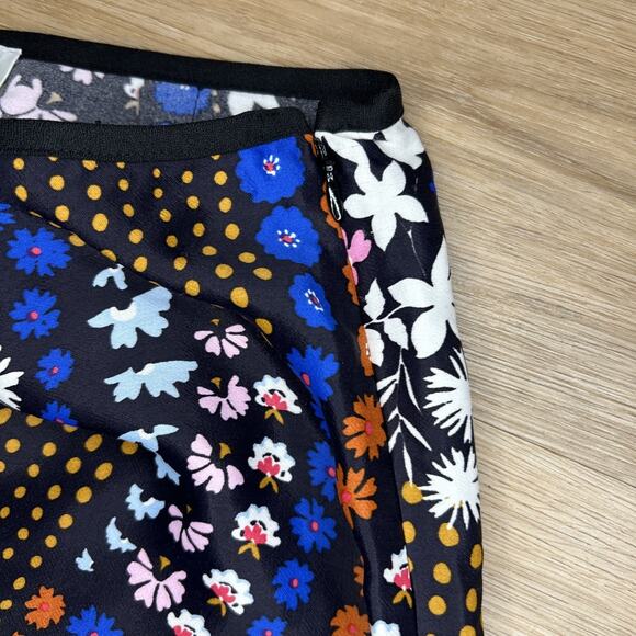 Maeve Women’s 8 Pants Floral Fringe Satin Crop Boho Festival Maximalist Artsy - Picture 6 of 8